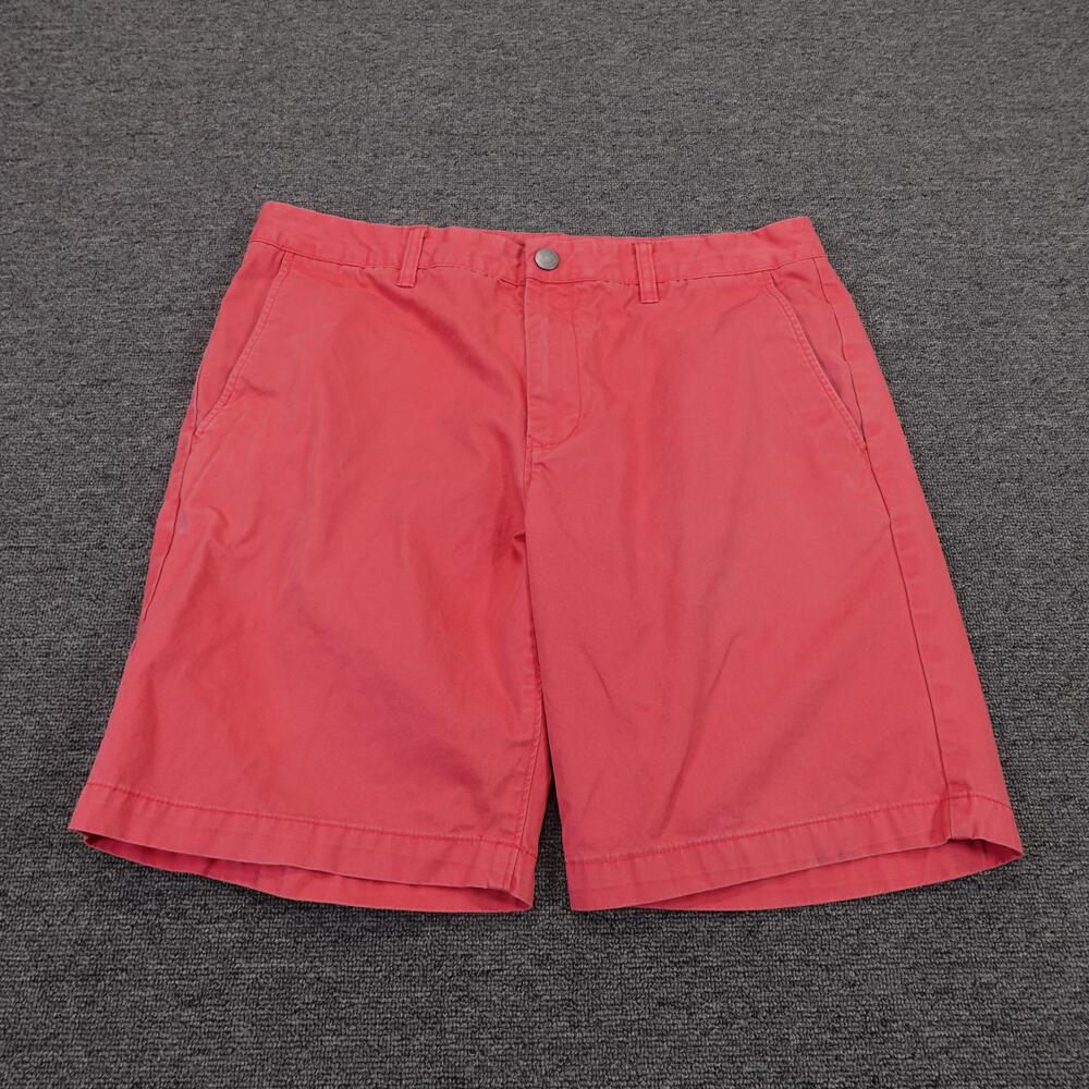 Bonobos Shorts Mens 34 Red Chino Cotton 9 Inseam Flat Front Casual Summer